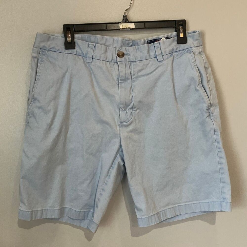 Vineyard Vines Breaker Short Light Blue Cotton Blend 8.5” Size 35 #200